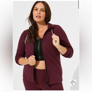 Torrid Happy Camper Micro Fleece Full Zip Active Hoodie
